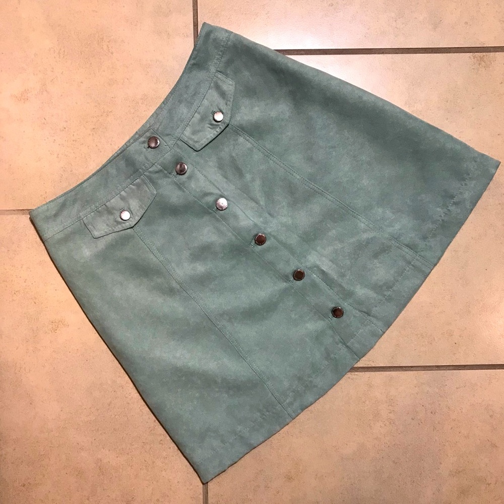 H&M DIVIDED MINI SKIRT - Turquoise/bezique color